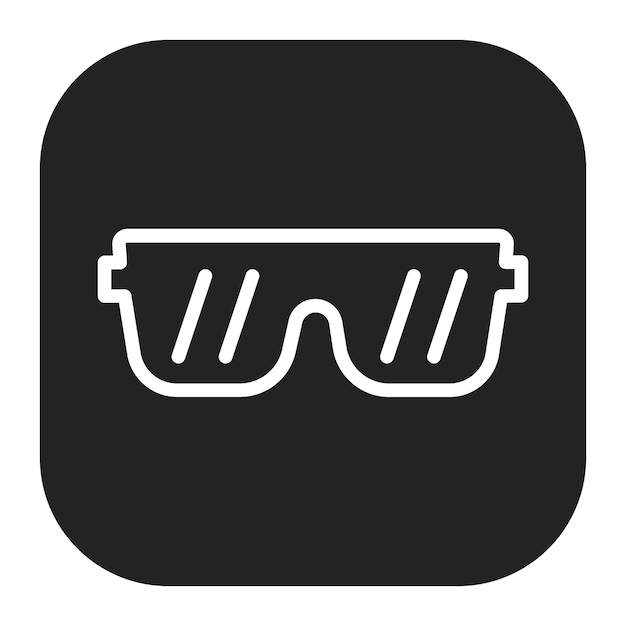 La imagen vectorial del icono de las gafas de sol se puede usar para Rock and Roll