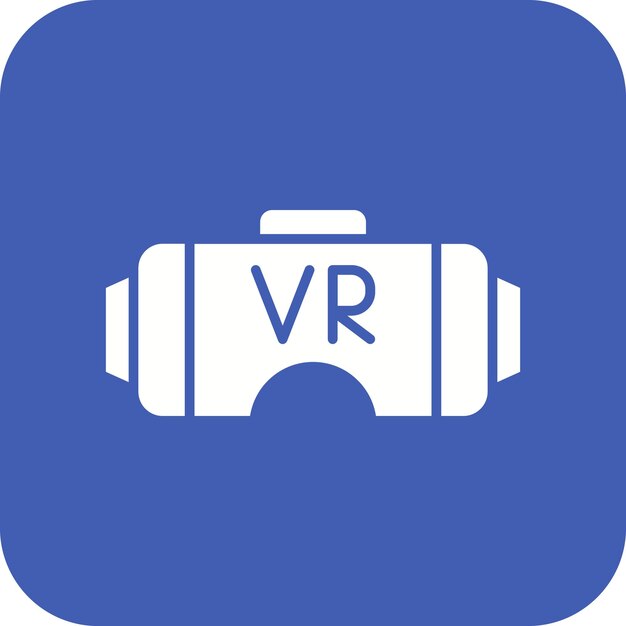 Imagen vectorial del icono de las gafas VR Se puede usar para juegos en línea