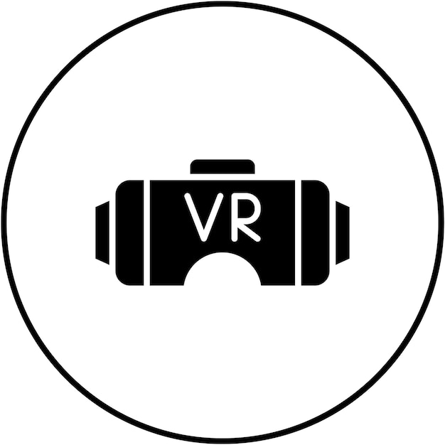 Imagen vectorial del icono de las gafas VR Se puede usar para juegos en línea