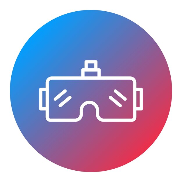 Imagen vectorial del icono de las gafas Vr Se puede utilizar para la ciencia ficción
