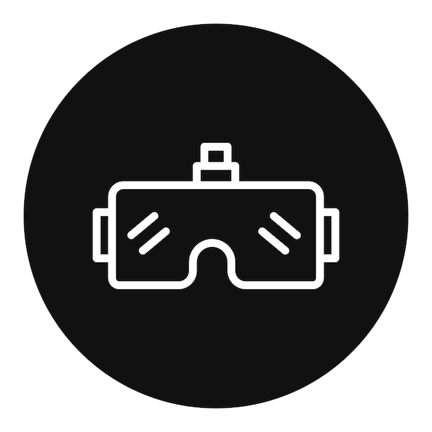 Imagen vectorial del icono de las gafas Vr Se puede utilizar para la ciencia ficción