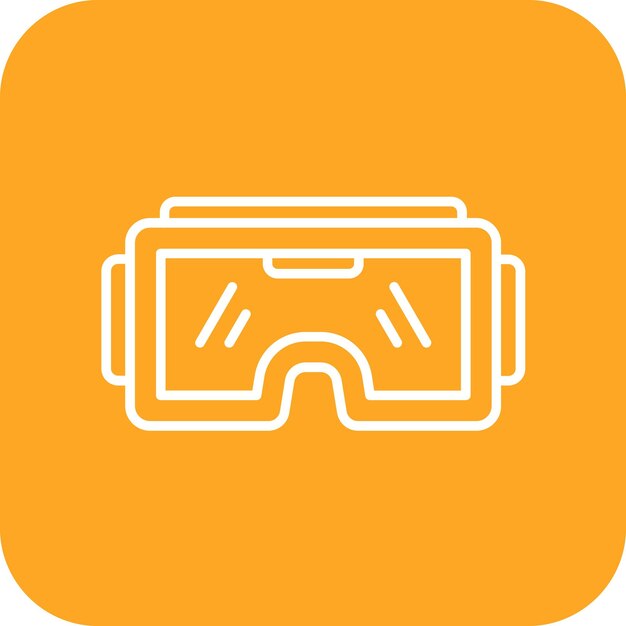 Imagen vectorial del icono de las gafas VR Se puede utilizar para dispositivos electrónicos