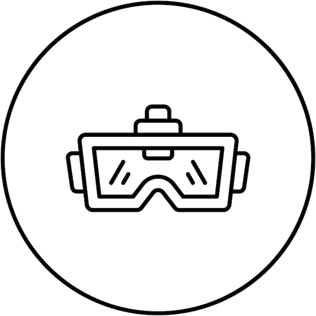 Imagen vectorial del icono de las gafas Vr Se puede utilizar para la realidad virtual