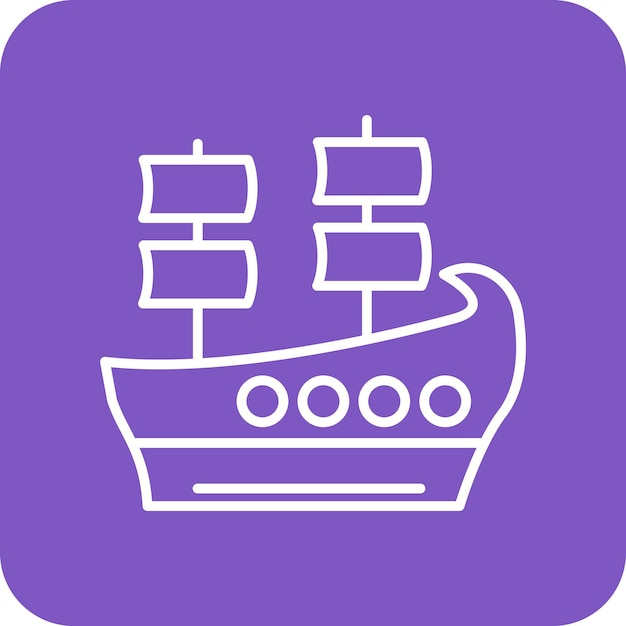 Imagen vectorial del icono del galeón Se puede usar para Pirate