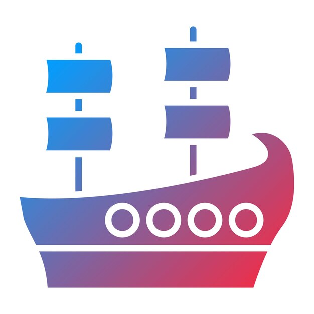 Imagen vectorial del icono del galeón Se puede usar para Pirate