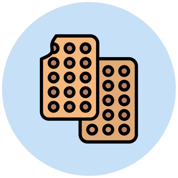 La imagen vectorial del icono de la galleta se puede usar para el Carnaval