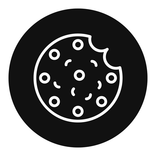 Imagen vectorial del icono de las galletas de avena Se puede usar para el brunch