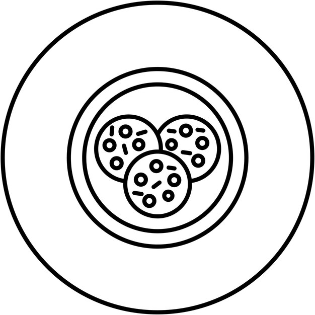 La imagen vectorial del icono de las galletas se puede utilizar para el cumpleaños