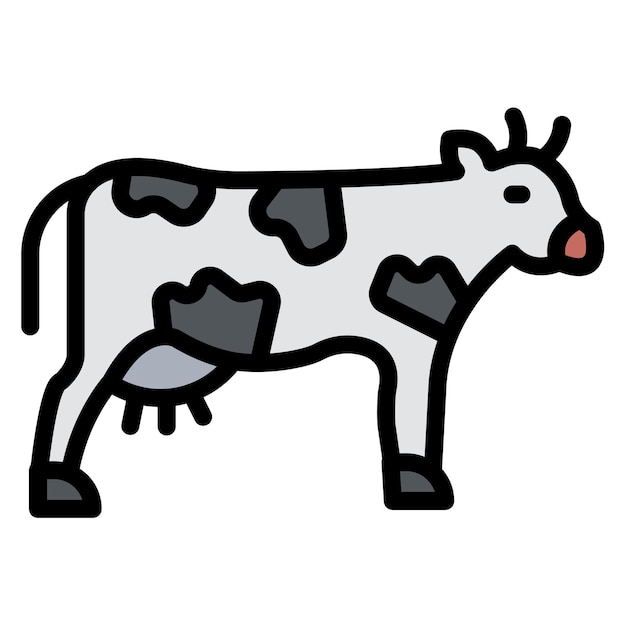 La imagen vectorial del icono del ganado se puede usar para Festa Junina