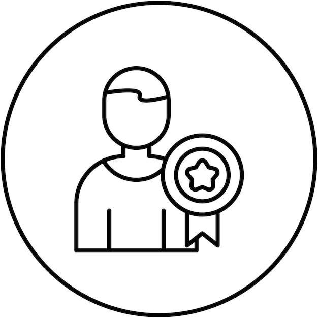 Imagen vectorial del icono del ganador Se puede usar para personas de negocios