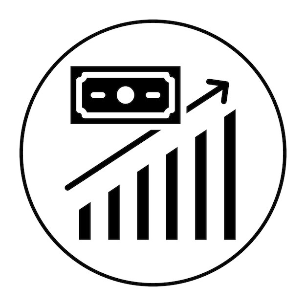 Imagen vectorial del icono de ganancias brutas Se puede utilizar para créditos y préstamos