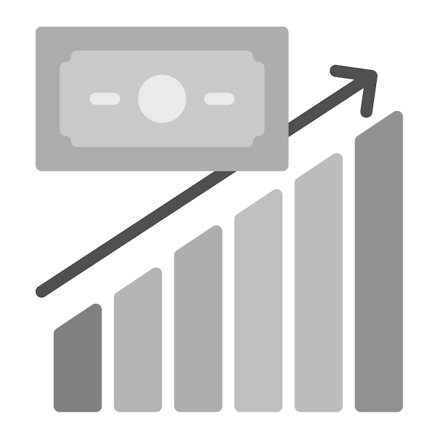 Imagen vectorial del icono de ganancias brutas Se puede utilizar para créditos y préstamos