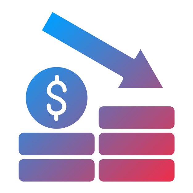 Imagen vectorial del icono de ganancias y pérdidas Se puede utilizar para la economía empresarial