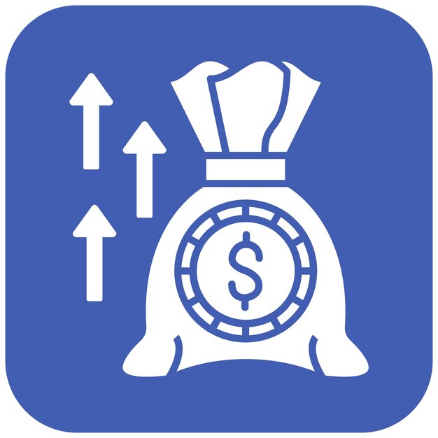 Imagen vectorial del icono de ganancias Se puede utilizar para el arranque
