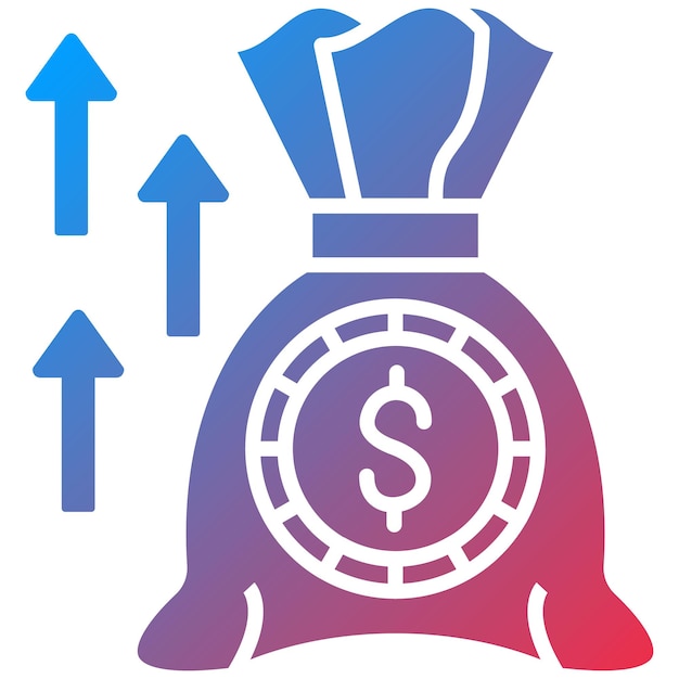 Imagen vectorial del icono de ganancias Se puede utilizar para el arranque