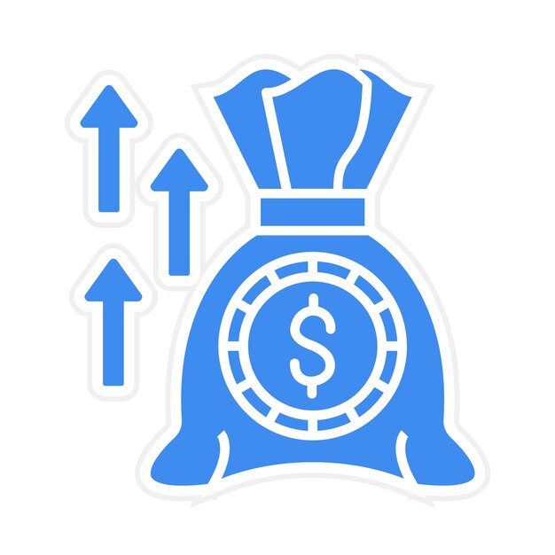 Imagen vectorial del icono de ganancias Se puede utilizar para el arranque