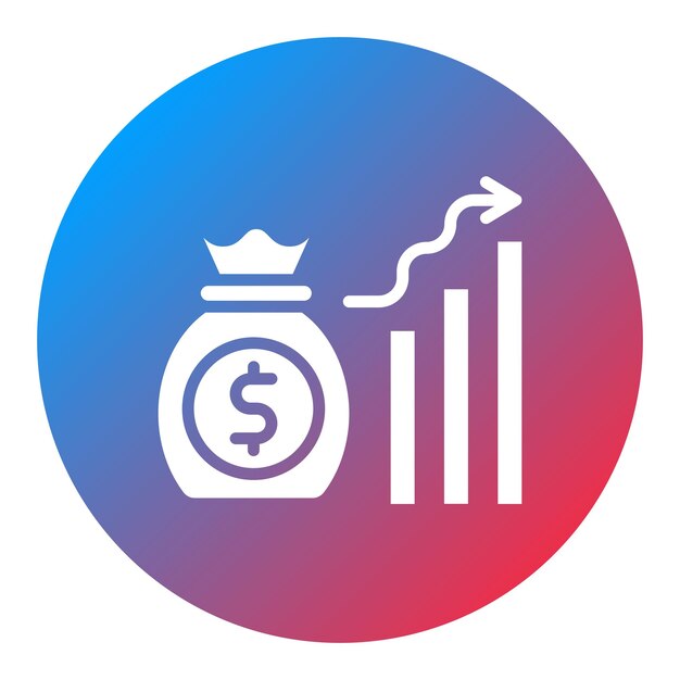 Imagen vectorial del icono de ganancias Se puede utilizar para la cadena de suministro