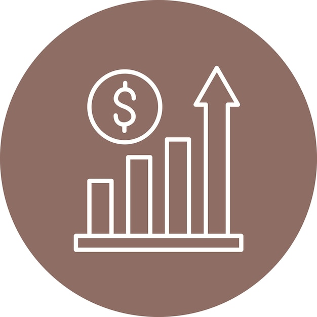 Imagen vectorial del icono de las ganancias Se puede utilizar para la contabilidad