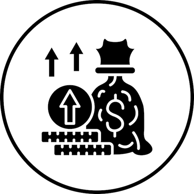 Imagen vectorial del icono de ganancias Se puede utilizar para Fintech