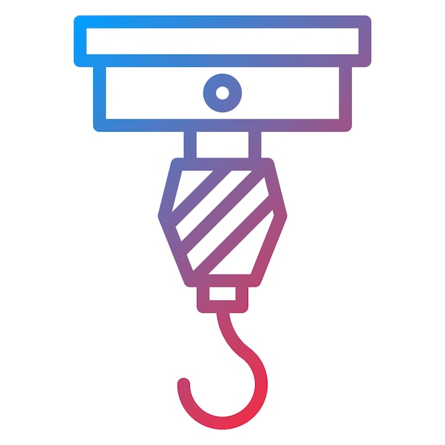 Imagen vectorial del icono del gancho de la grúa Se puede utilizar para vehículos de construcción