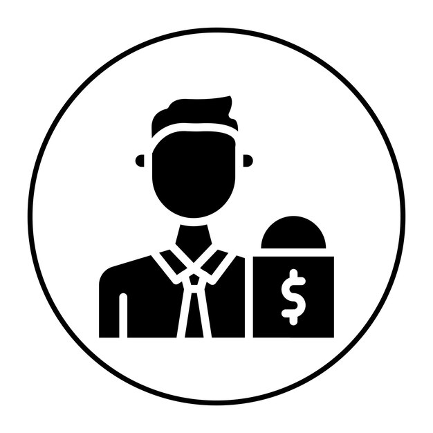 La imagen vectorial del icono del garante se puede utilizar para el crédito y el préstamo