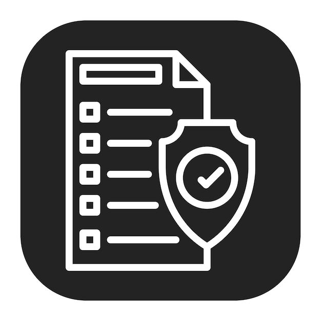 Imagen vectorial del icono de garantía de cumplimiento Se puede utilizar para el cumplimiento y la regulación