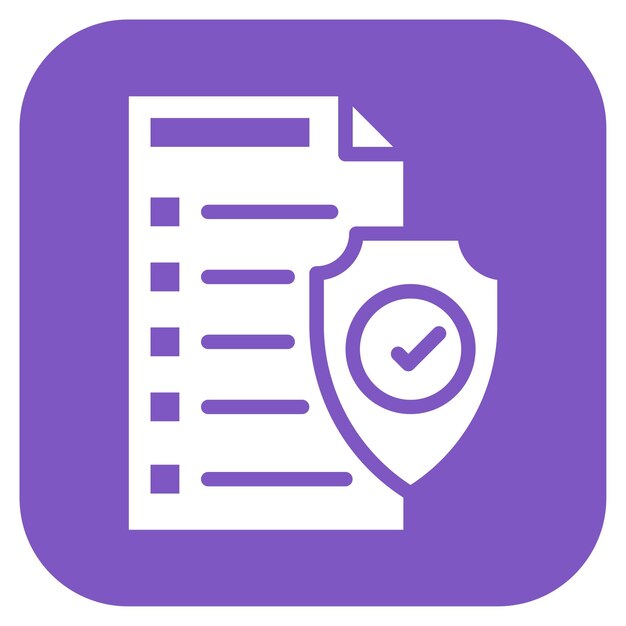 Imagen vectorial del icono de garantía de cumplimiento Se puede utilizar para el cumplimiento y la regulación
