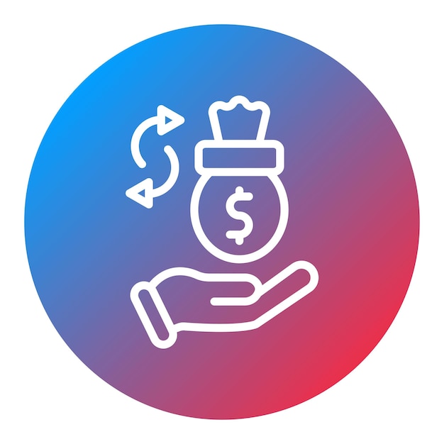 Imagen vectorial del icono de la garantía de devolución de dinero Se puede usar para el aceite de CBD