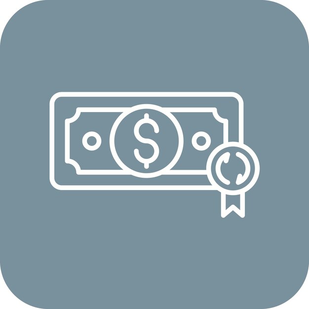Imagen vectorial del icono de la Garantía de devolución de dinero Se puede usar para el Lunes Cibernético