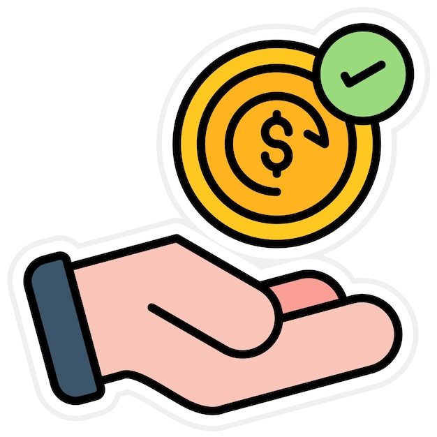 Imagen vectorial del icono de la Garantía de devolución de dinero Se puede utilizar para la Tienda Web
