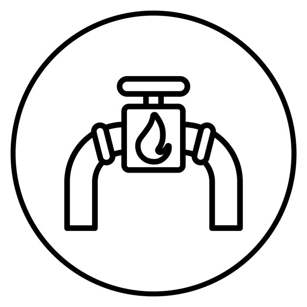 Imagen vectorial de icono de gas natural Se puede usar para petróleo y gas