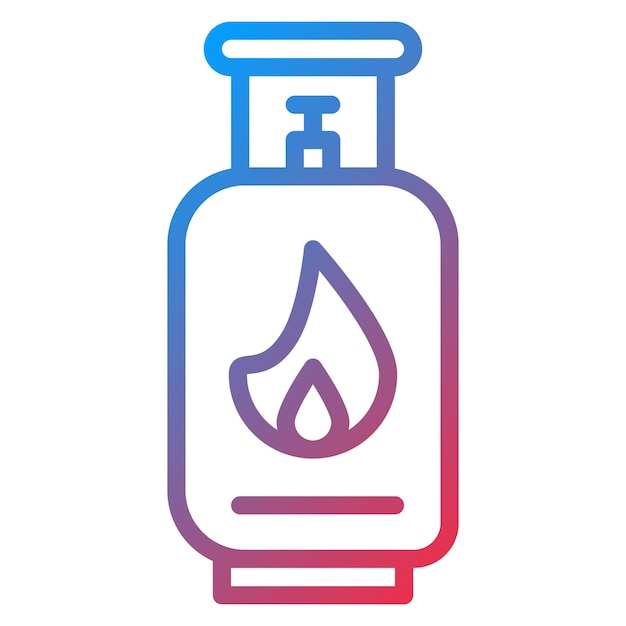 La imagen vectorial del icono de gas se puede utilizar para Raw Metrial