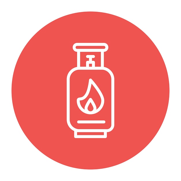 La imagen vectorial del icono de gas se puede utilizar para Raw Metrial