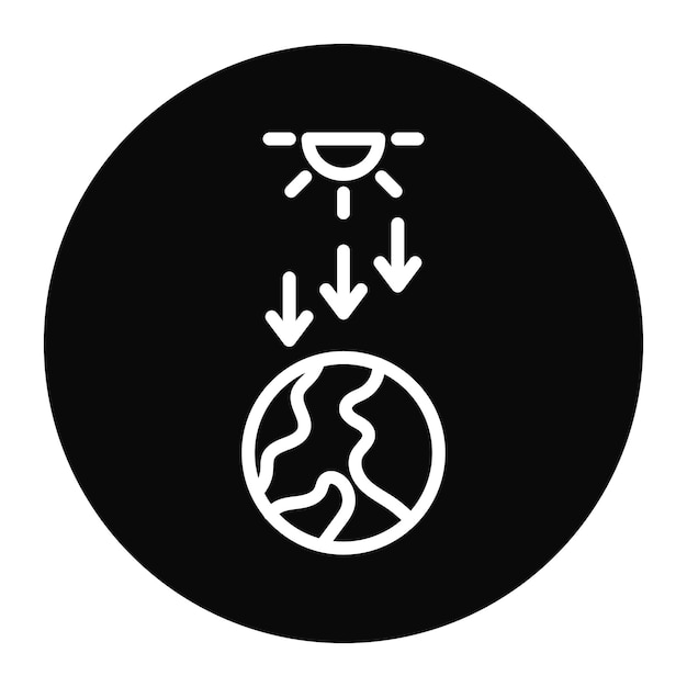 Imagen vectorial del icono de los gases de efecto invernadero Puede utilizarse para la industria