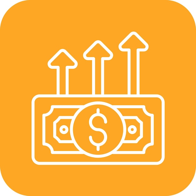Imagen vectorial del icono de gasto presupuestario Se puede utilizar para la gestión de proyectos