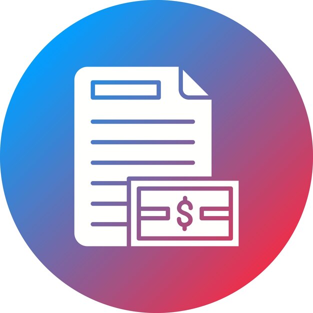 Imagen vectorial del icono de gastos Se puede utilizar para la contabilidad