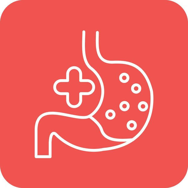 Imagen vectorial de icono de gastroenterología Puede utilizarse para la medicina