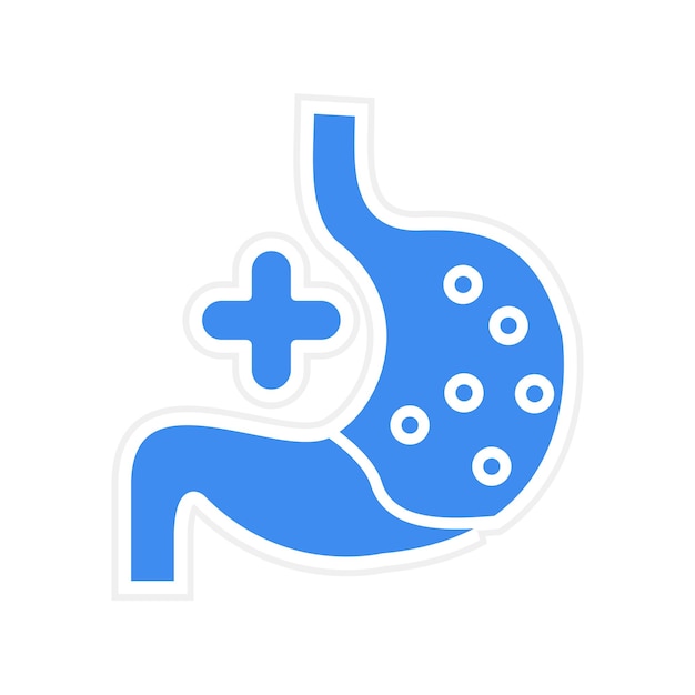 Imagen vectorial de icono de gastroenterología Puede utilizarse para la medicina