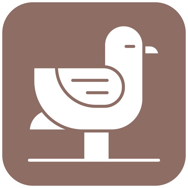 Imagen vectorial del icono de la gaviota Se puede utilizar para la línea costera