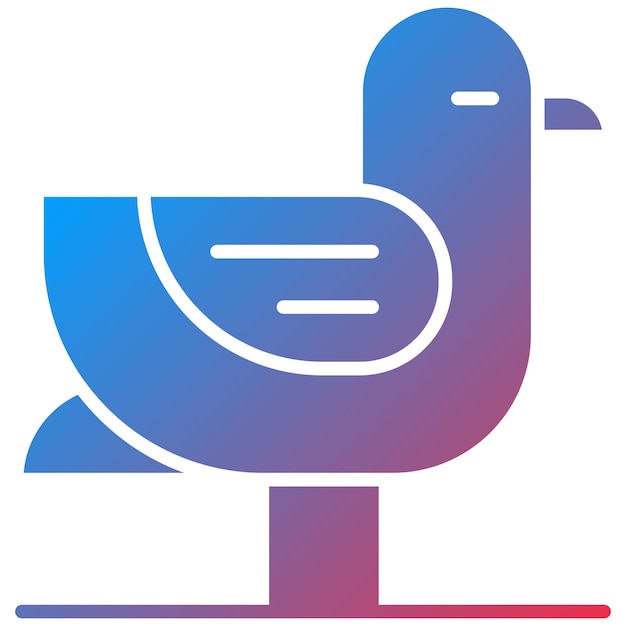 Imagen vectorial del icono de la gaviota Se puede utilizar para la línea costera