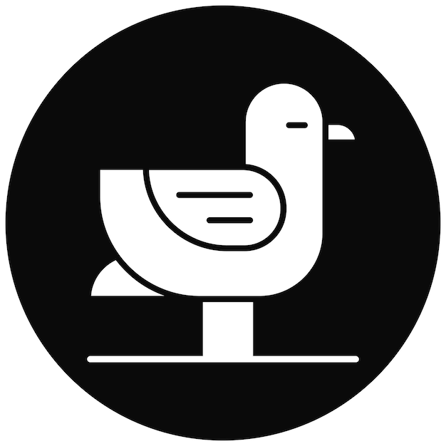 Imagen vectorial del icono de la gaviota Se puede utilizar para la línea costera