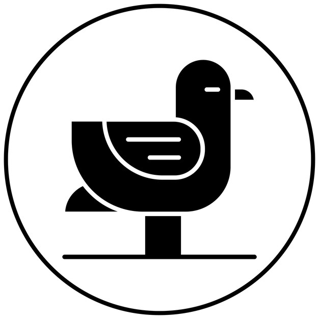 Imagen vectorial del icono de la gaviota Se puede utilizar para la línea costera