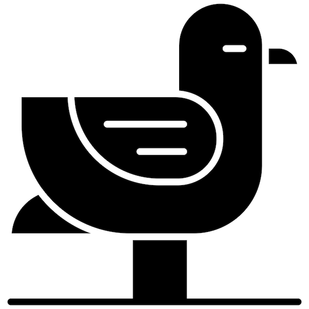Imagen vectorial del icono de la gaviota Se puede utilizar para la línea costera