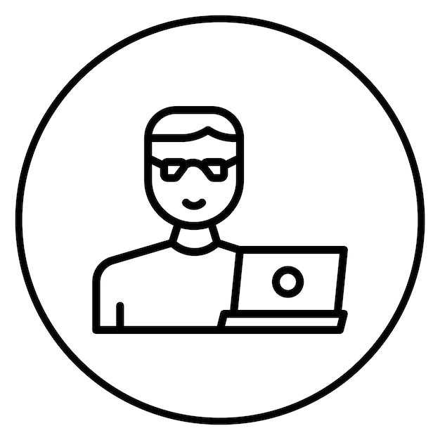 La imagen vectorial del icono Geek se puede usar para las tribus urbanas