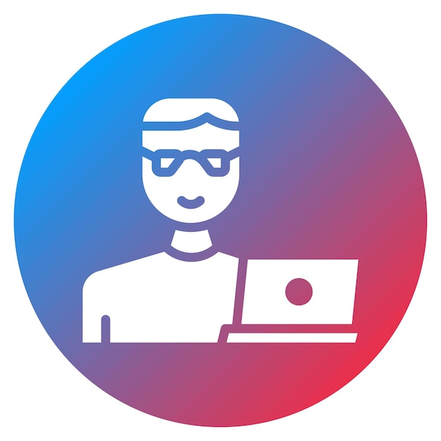 La imagen vectorial del icono Geek se puede usar para las tribus urbanas