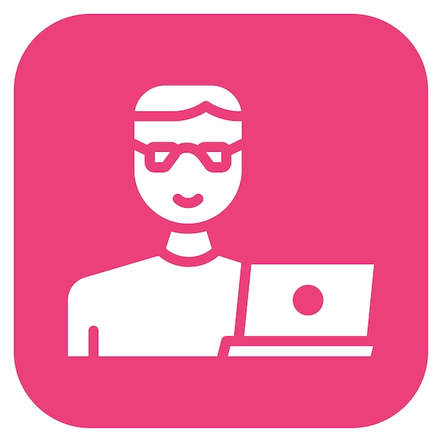 La imagen vectorial del icono Geek se puede usar para las tribus urbanas