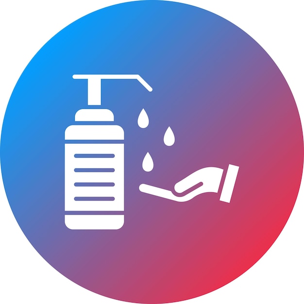 Imagen vectorial del icono del gel de la mano Se puede usar para Spa