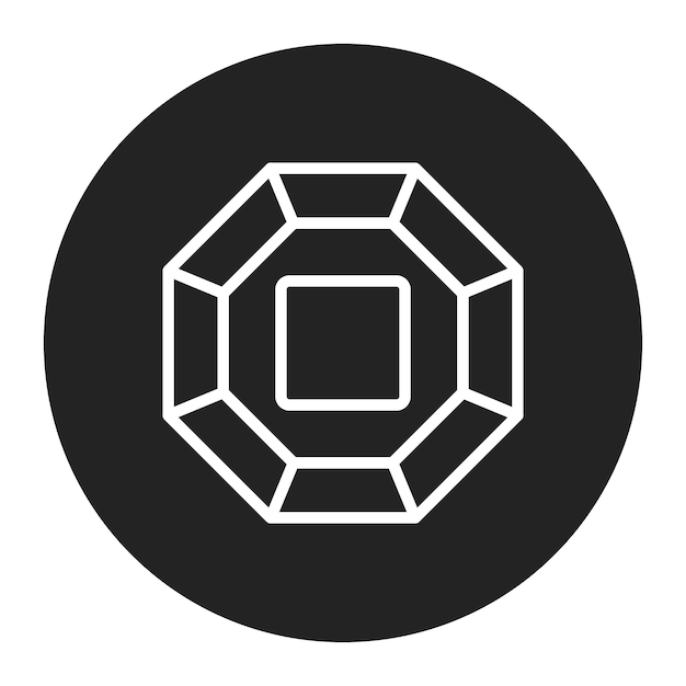 La imagen vectorial del icono de la gema se puede usar para la minería y la artesanía