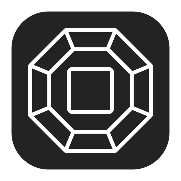 La imagen vectorial del icono de la gema se puede usar para la minería y la artesanía
