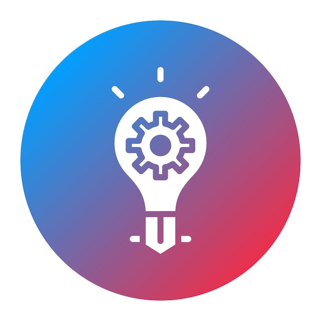 Imagen vectorial de icono de generación de ideas Puede utilizarse para la organización